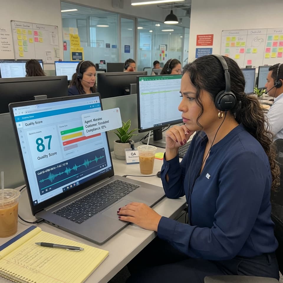 Grabación, Transcripción y QA con IA Grabación, Transcripción y QA con IA